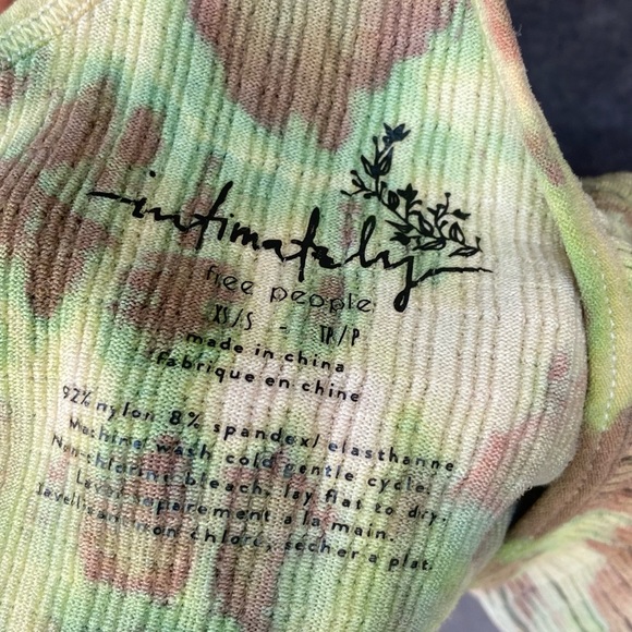 Free People Custom Tie Dye Ribbed Racerback Bralette 🌵xs/s - Picture 7 of 7